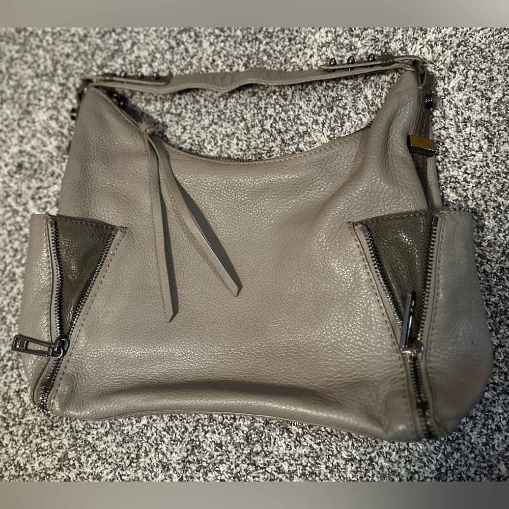 Margot genuine leather purse / satchel in GREY
